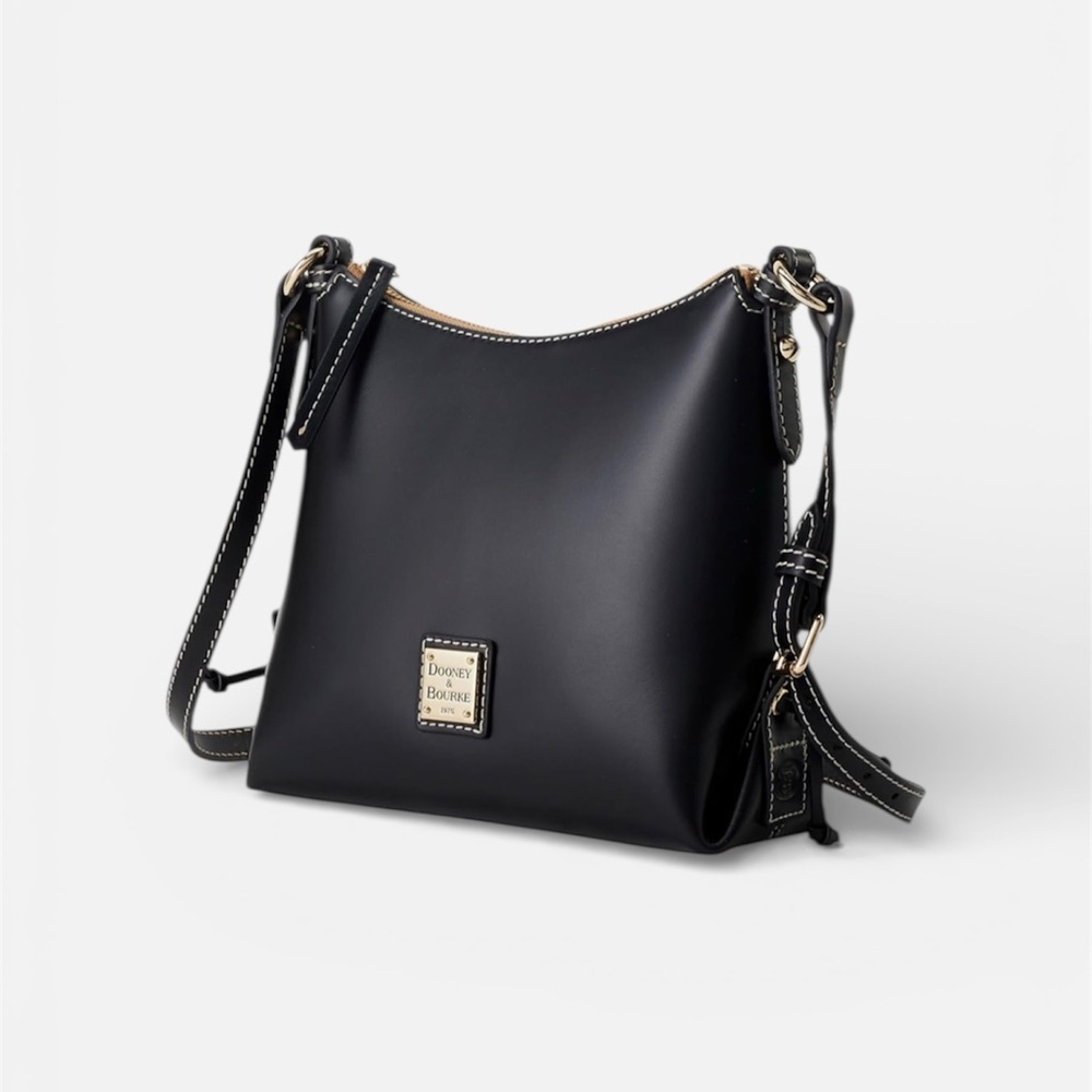 Dooney & Bourke Black Leather Shoulder Bag - Picture 2 of 4